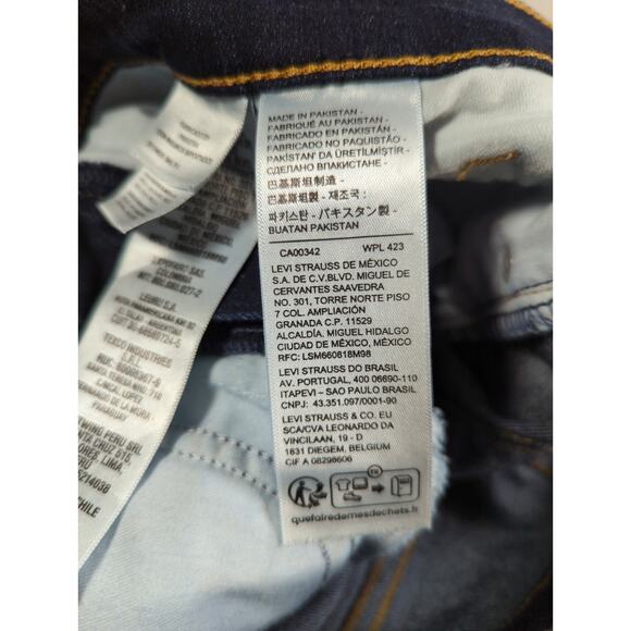 Levis 311 Shaping Skinny Jeans Womens Dark Wash Blue Stretch Mid Rise Denim 27 - Picture 11 of 13